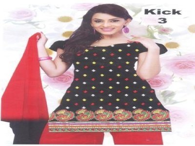 Printed Black Ladies Suit Fabric
