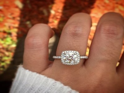 Moissanite 2.50 ct Solitire with14k Gold 00603