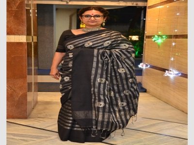TWILL GULAP BUTI SAREE