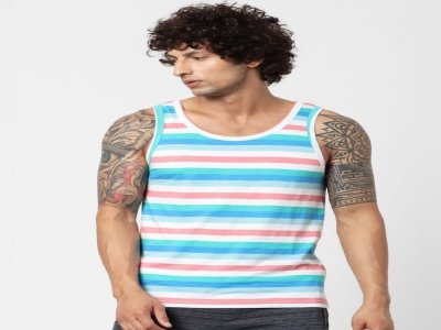 Jack & Jones White Striped Vest