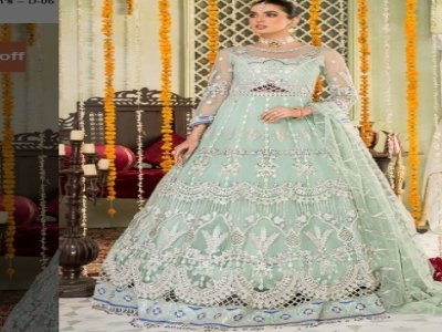 Naqsh Bridal Vol-2 by Maryam’s – D-06 Pastel Blue