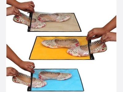 Shoe Bag Storage Travelling Organizer Transparent Set Of 3 (WXH 40X30 Cms , 16X12 Inches).