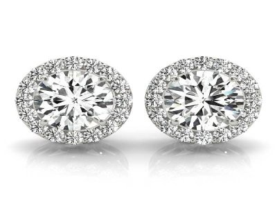 3.00ct Certified Moissanite in 14 k gold 