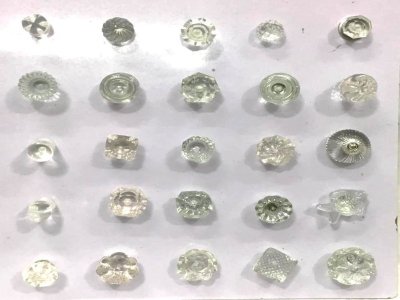 collection of glass knobs.