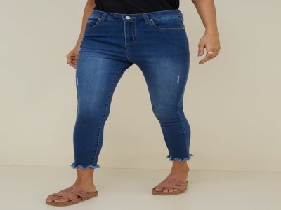 LOV Indigo Fringed Jane Jeans