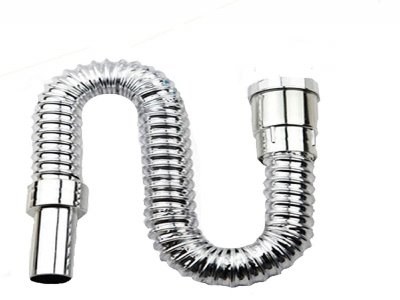 Flexible Pipe Bathroom Sink Drains Downcomer Wash Basin Electroplated Plumbing Hose Waste Pipe