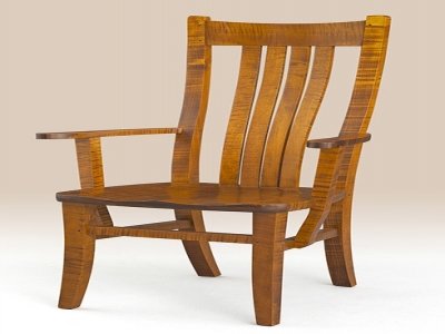 Serpentine High Back Armchair